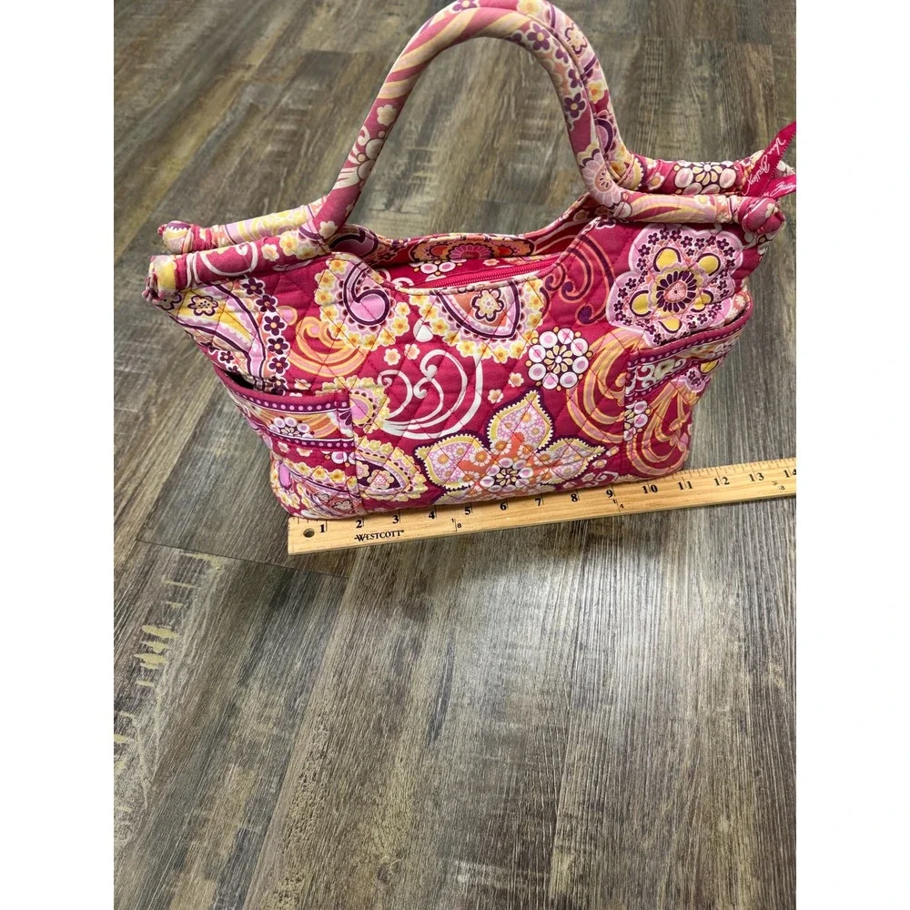 Vera Bradley Raspberry Paisley Little Betsy Tote Shoulder Fizz Gabby Handbag
